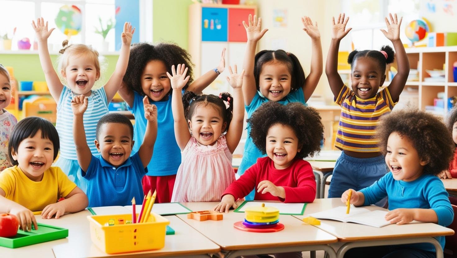 Preschool kids learning